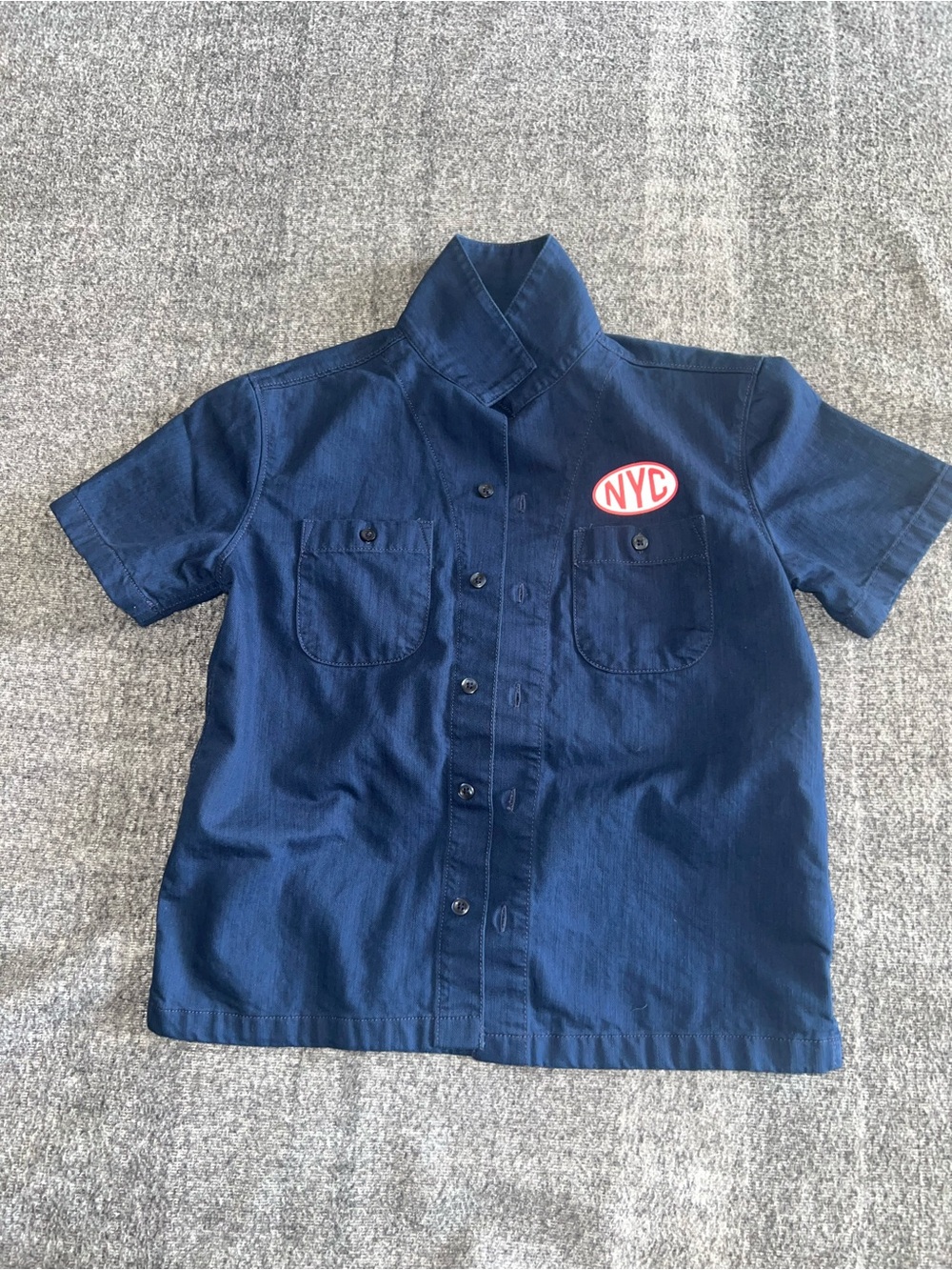 Boys Blue Bowler Moto 50s Inspirrs Button Down